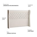 Ver imagem 3 de Cabeceira Casal King 195 Cm Savana Corano Marrom/linho Cru - Nexta Casa