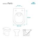 Ver imagem 3 de Assento Sanitário Poliéster Paris Transparente para Ideal Standard