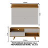 Conjunto para Sala Rack NT1180 e Painel de TV NT1185 Freijó/Off White Notável Móveis - 3