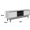 Ver mais imagens de Painel para TV de até 65" Composição Bancada Nilo Cinamomo/Off White