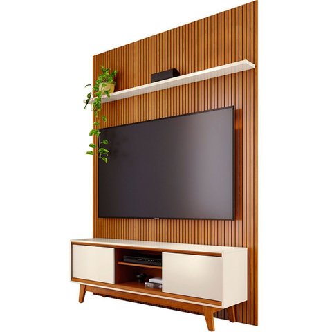 Painel para TV de até 65" Composição Bancada Nilo Cinamomo/Off White