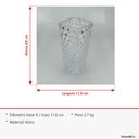 Ver imagem 2 de Vaso Decorativo de Vidro Transparente 29x12x12cm Enfeite Sala Mesa Estante