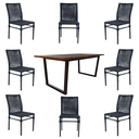 Ver imagem 1 de Conjunto Mesa Retangular 1,80 M x 1 M Madeira 8 Cadeiras Monique Fabricação Própria conjunto mesa re