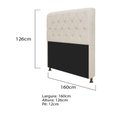 Ver imagem 2 de Cabeceira Lady e Recamier Félix 160cm Queen Size Corano Bege