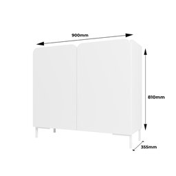 Balcão 2 Portas 2 Prateleiras Bmu 86 Linha Bossa - Brv Móveis - 3