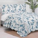 Ver imagem 3 de Kit Cobre Leito Evolution Queen Estampado Floral Dupla Face Colcha 3 Peças Lunera