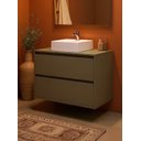 Ver imagem 1 de Gabinete para Banheiro com Cuba 80cm MDF Verde Dubai - On Móveis