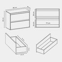 Ver imagem 2 de Gabinete para Banheiro com Cuba 80cm MDF Verde Dubai - On Móveis