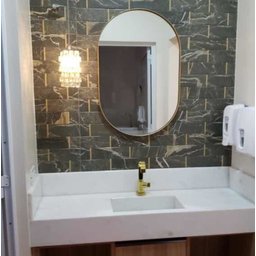 Espelho Oval com Moldura 80 x 50 x 4 Dourado - 4