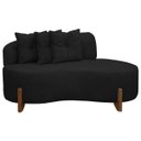 Ver imagem 1 de Sofá Orgânico Namoradeira 3 Lugares Feijão Thor 200cm Bouclê:preto