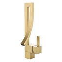 Ver imagem 1 de Torneira de Pia Dourada Monocomando Cascata Quadrada Premiun