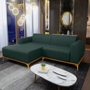 Ver imagem 2 de Sofá 2,30M 4 Lugares com Chaise Esquerdo Pés Gold Molino C-117 Linho Verde