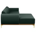 Ver imagem 6 de Sofá 2,30M 4 Lugares com Chaise Esquerdo Pés Gold Molino C-117 Linho Verde
