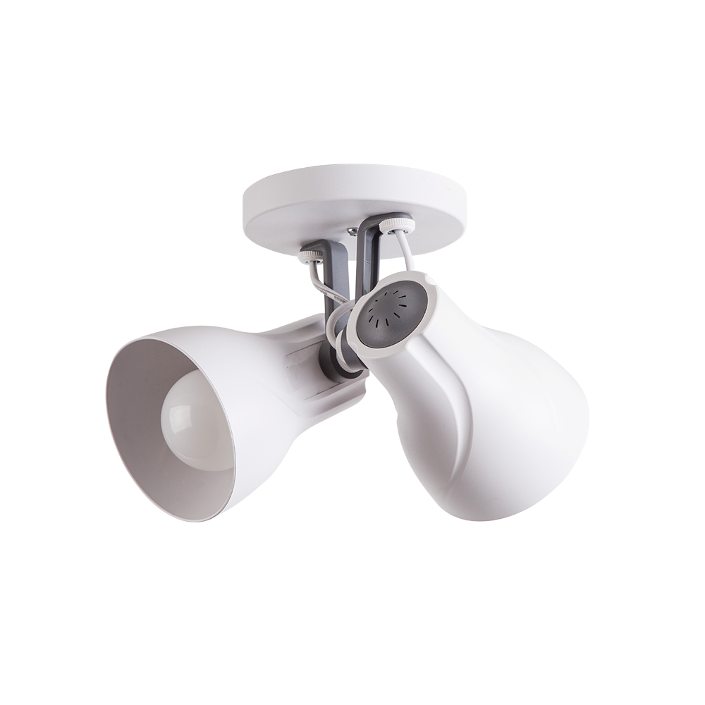 Luminária de Teto Spot Sobrepor Direcionável Octa Plus Design Moderno Quarto Sala 2L E27 Branco c/ c