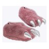 Pantufa 3d Pata de Dinossauro T-rex Fashion Rosa Garra Prateada Desenho:dinossauro;tamanho:m;cor:ros - 1