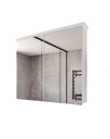 Ver imagem 2 de Armário de Banheiro 100cm 02 Portas com Espelho Ref 1040 - Branco