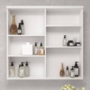 Ver imagem 4 de Armário de Banheiro 100cm 02 Portas com Espelho Ref 1040 - Branco