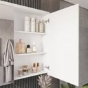 Ver imagem 5 de Armário de Banheiro 100cm 02 Portas com Espelho Ref 1040 - Branco
