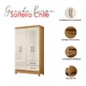 Guarda Roupa Solteiro Chile e Cômoda Georgia Freijó Off White – Moval - 3