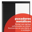Ver mais imagens de Guarda-Roupa Solteiro com Espelho 2 Portas de Correr e 2 Gavetas Peônia Yescasa Preto Prime Tx
