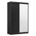 Ver imagem 2 de Guarda-Roupa Solteiro com Espelho 2 Portas de Correr e 2 Gavetas Peônia Yescasa Preto Prime TX