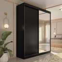 Ver imagem 1 de Guarda-Roupa Solteiro 2 Portas de Correr 2 Gavetas e Espelho Peônia Yescasa