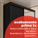 Ver imagem 7 de Guarda-Roupa Solteiro com Espelho 2 Portas de Correr e 2 Gavetas Peônia Yescasa Preto Prime TX