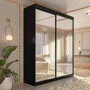 Ver imagem 1 de Guarda-Roupa Solteiro 2 Portas de Correr 2 Gavetas e 6 Espelhos Peônia Yescasa