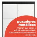 Ver mais imagens de Guarda-Roupa Solteiro com Espelho 2 Portas de Correr e 2 Gavetas Peônia Yescasa Preto Prime Tx