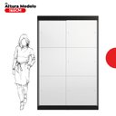 Ver imagem 6 de Guarda-Roupa Solteiro 2 Portas de Correr 2 Gavetas e 6 Espelhos Peônia Yescasa