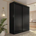 Ver imagem 1 de Guarda-Roupa Solteiro 2 Portas de Correr 2 Gavetas Peônia Yescasa