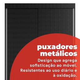 Guarda-Roupa Solteiro 2 Portas de Correr 2 Gavetas Peônia Yescasa - 12