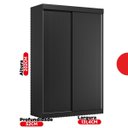Ver imagem 3 de Guarda-Roupa Solteiro 2 Portas de Correr e 2 Gavetas Peônia Yescasa Preto Prime Tx