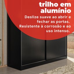 Guarda-Roupa Solteiro 2 Portas de Correr 2 Gavetas Peônia Yescasa - 13