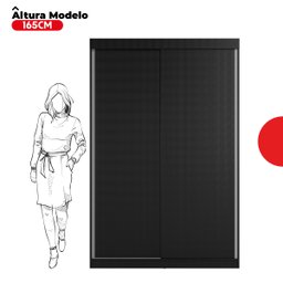 Guarda-Roupa Solteiro 2 Portas de Correr 2 Gavetas Peônia Yescasa - 5