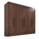 Ver imagem 2 de Guarda-Roupa Casal 6 Portas e 2 Gavetas Safira Marrom/Castanho