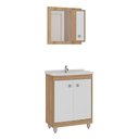 Ver imagem 4 de Conjunto de Banheiro 2 Portas com Gabinete Cuba e Espelheira 60cm Essenza