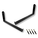 Ver imagem 1 de 4x Mão Francesa Invertida Preta Mod.u P/prateleira de 25cm