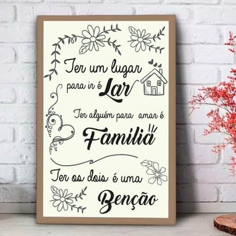 Placa Decorativa Ter Alguém Para Amar é Família 02-30X45Cm