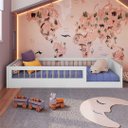 Ver imagem 2 de Cama Montessoriana Solteiro Affetto Aveiro Branco - Completa Móveis