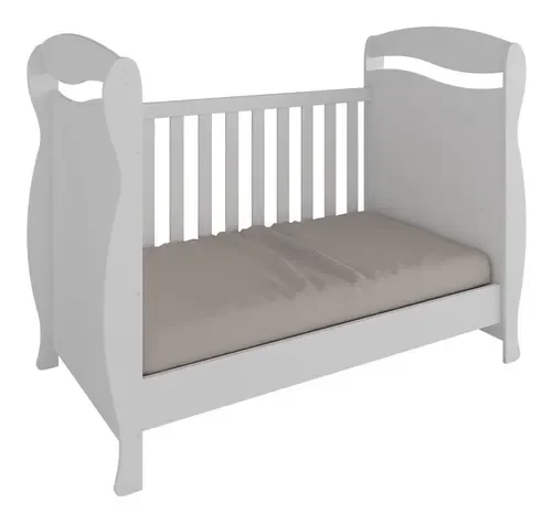 Berço Americano Moveis Peroba Junior minicama Branco - 4