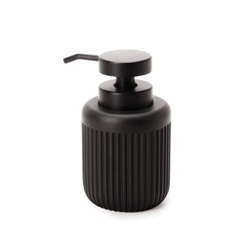 Porta Sabonete Liquido em Cimento Preto 14cm 15727 Mart