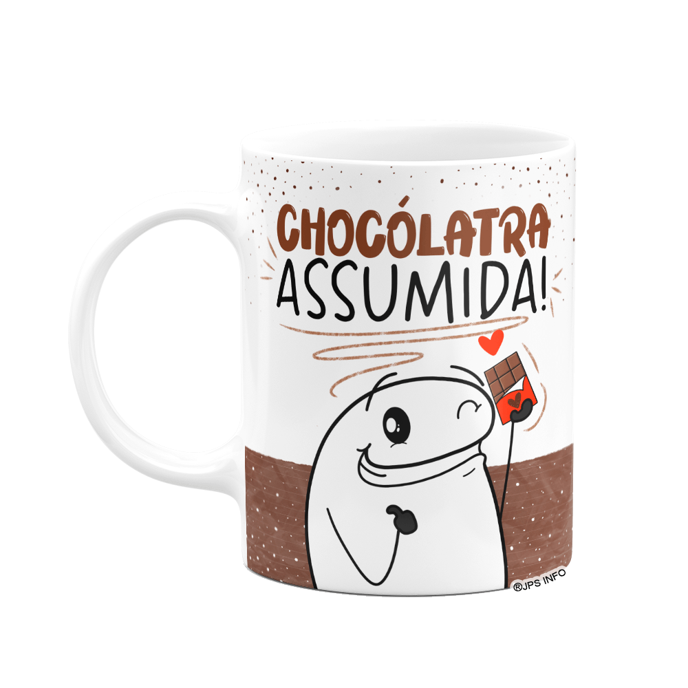 Caneca Divertida Flork - Chocólotra Assumida - Branca - 1