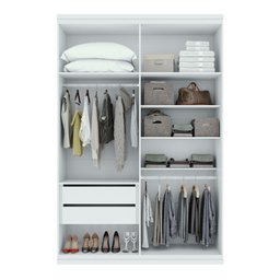Guarda-roupa Solteiro 4 Portas 2 Gavetas Alonzo 100% MDF - 13