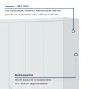 Ver imagem 4 de Guarda Roupa Solteiro 4 Portas 2 Gavetas MDF Alonzo 153.5cm Branco