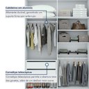 Ver imagem 7 de Guarda Roupa Solteiro 4 Portas 2 Gavetas MDF Alonzo 153.5cm Branco