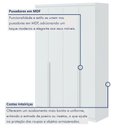 Ver imagem 4 de Guarda-roupa Solteiro 4 Portas 2 Gavetas Alonzo 100% MDF