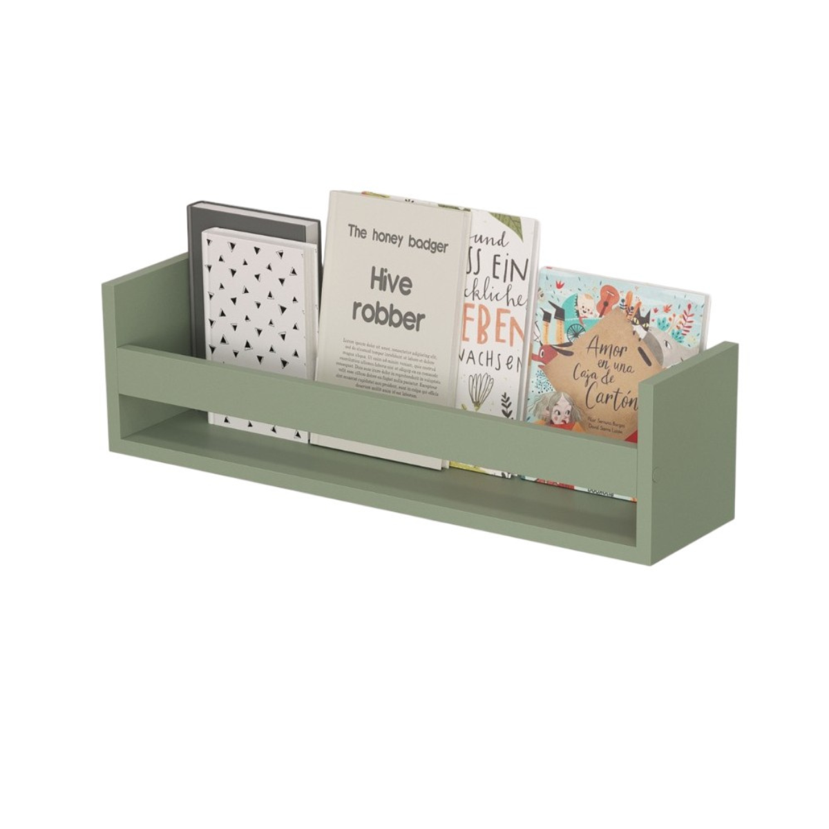 Prateleira para Livros Infantil em Mdf Plancasa:verde Jade