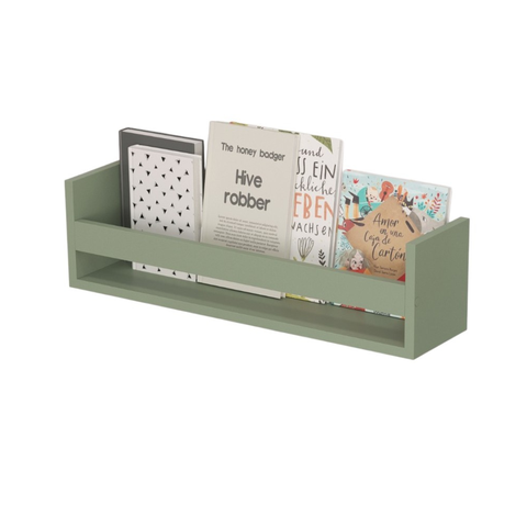 Prateleira para Livros Infantil em Mdf Plancasa:verde Jade