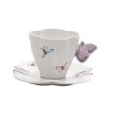 Ver imagem 2 de Jogo 4 Xicaras de Chá Porcelana com Pires Borboletas 200ml Wolff